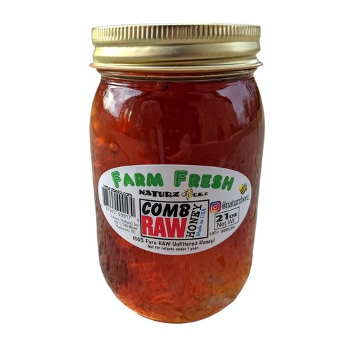 Raw honey comb 21oz 100 - honey, pure